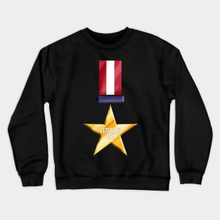 Golden Medal Of Honor For Veterans Day Crewneck Sweatshirt